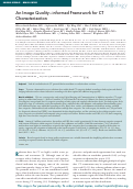 Cover page: An Image Quality-informed Framework for CT Characterization.