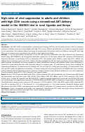 Cover page: High rates of viral suppression in adults and children with high CD4+ counts using a streamlined ART delivery model in the SEARCH trial in rural Uganda and Kenya