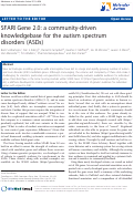 Cover page: SFARI Gene 2.0: a community-driven knowledgebase for the autism spectrum disorders (ASDs)