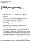 Cover page: The Relieving Effects of BrainPower Advanced, a Dietary Supplement, in Older Adults with Subjective Memory Complaints: A Randomized, Double-Blind, Placebo-Controlled Trial