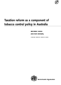 Cover page: Taxation reform as a component of tobacco control policy in Australia