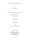 Cover page: Ecology and physiology of parasitic plants