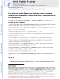 Cover page: Precarity and health: Theorizing the intersection of multiple material-need insecurities, stigma, and illness among women in the United States