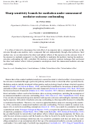 Cover page: Sharp sensitivity bounds for mediation under unmeasured mediator-outcome confounding