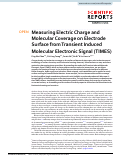 Cover page: Measuring Electric Charge and Molecular Coverage on Electrode Surface from Transient Induced Molecular Electronic Signal (TIMES)