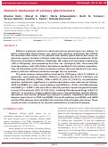Cover page: Genomic landscape of salivary gland tumors