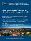 Cover page: Expert elicitation survey predicts 37% to 49% declines in wind energy costs by 2050