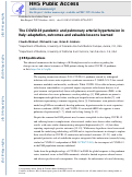 Cover page: The COVID-19 pandemic and pulmonary arterial hypertension in Italy: adaptation, outcomes and valuable lessons learned.