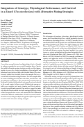 Cover page: Integration of Genotype, Physiological Performance, and Survival in a Lizard (Uta stansburiana) with Alternative Mating Strategies.