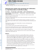 Cover page: Measuring Men’s Gender Norms and Gender Role Conflict/Stress in a High HIV-Prevalence South African Setting