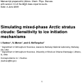 Cover page: Simulating mixed-phase Arctic stratus clouds: Sensitivity to ice initiation
mechanisms