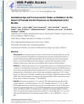 Cover page: Gestational age and socioeconomic status as mediators for the impact of prenatal alcohol exposure on development at 6 months