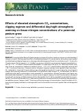 Cover page: Effects of elevated atmospheric CO2 concentrations, clipping regimen and differential day/night atmospheric warming on tissue nitrogen concentrations of a perennial pasture grass