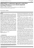 Cover page: SANA NetGO: a combinatorial approach to using Gene Ontology (GO) terms to score network alignments