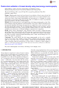 Cover page: Postmortem validation of breast density using dual‐energy mammography