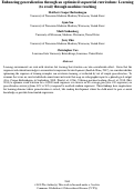 Cover page: Enhancing generalization through an optimized sequential curriculum: Learning(to read) through machine teaching