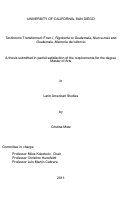 Cover page: Testimonio transformed : from I, Rigoberta to Guatemala, Nunca más and Guatemala, Memoria del silencio