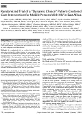 Cover page: Randomized Trial of a “Dynamic Choice” Patient-Centered Care Intervention for Mobile Persons With HIV in East Africa