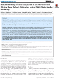 Cover page: Natural History of Anal Dysplasia in an HIV-Infected Clinical Care Cohort: Estimates Using Multi-State Markov Modeling