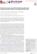 Cover page: Amplicon Sequencing of Rock-Inhabiting Microbial Communities from Joshua Tree National Park, USA