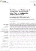 Cover page: Resistance and Resilience of Sulfidogenic Communities in the Face of the Specific Inhibitor Perchlorate