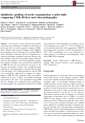 Cover page: Qualitative grading of aortic regurgitation: a pilot study comparing CMR 4D flow and echocardiography