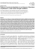 Cover page: Patterns of nocturnal rehydration in root tissues of Vaccinium corymbosum L. under severe drought conditions