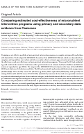 Cover page: Comparing estimated cost‐effectiveness of micronutrient intervention programs using primary and secondary data: evidence from Cameroon