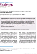 Cover page: Paramedian transparietal approach to a dominant hemisphere intraventricular meningioma: illustrative case