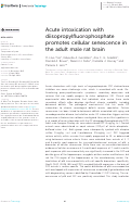 Cover page: Acute intoxication with diisopropylfluorophosphate promotes cellular senescence in the adult male rat brain