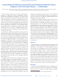 Cover page: Serious Bacterial Infections Acquired During Treatment of Patients Given a Diagnosis of Chronic Lyme Disease — United States