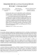 Cover page of Adquisición de la palatalización en K'iche' y Awakateko