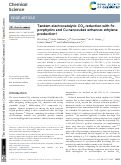 Cover page: Tandem electrocatalytic CO 2 reduction with Fe-porphyrins and Cu nanocubes enhances ethylene production