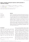 Cover page: Fitness variation among host species and the paradox of ineffective rhizobia