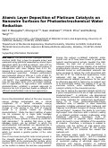 Cover page: Atomic Layer Deposition of Platinum Catalysts on Nanowire Surfaces for Photoelectrochemical Water Reduction