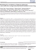 Cover page: Revisiting the mechanism of hypoxic pulmonary vasoconstriction using isolated perfused/ventilated mouse lung