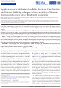 Cover page: Application of a Multistate Model to Evaluate Visit Burden and Patient Stability to Improve Sustainability of Human Immunodeficiency Virus Treatment in Zambia