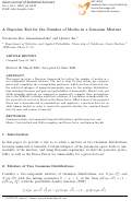 Cover page: A Bayesian Test for the Number of Modes in a Gaussian Mixture