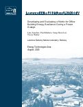 Cover page: Developing and Evaluating a Metric for Office Building Energy Resilience During a Power Outage