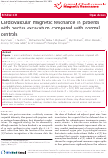 Cover page: Cardiovascular magnetic resonance in patients with pectus excavatum compared with normal controls