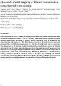 Cover page: Operando spatial mapping of lithium concentration using thermal-wave sensing