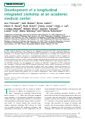 Cover page: Development of a longitudinal integrated clerkship at an academic medical center.
