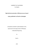 Cover page: High biofuel production of Botryococcus braunii using optimized cultivation strategies