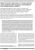 Cover page: Single-cell strand sequencing of a macaque genome reveals multiple nested inversions and breakpoint reuse during primate evolution