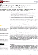 Cover page: Virulence Determinants and Multidrug Resistance of Escherichia coli Isolated from Migratory Birds.