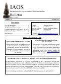 Cover page of IAOS Bulletin 71