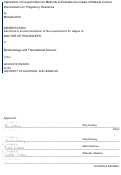 Cover page: Application of Causal Inference Methods to Evaluate the Impact of Malaria Control Interventions on Pregnancy Outcomes