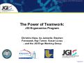 Cover page: The Power of Teamwork: JGI Ergonomics Program
