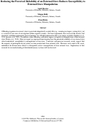 Cover page: Reducing the Perceived Reliability of an External Store Reduces Susceptibility toExternal Store Manipulation.