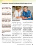 Cover page: The need for caregiver training is increasing as California ages